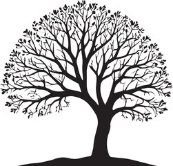 Obraz premium Tree silhouette Vector | Minimalist & Trendy Tree Silhouette Design | Unique & Stylish Tree Artwork for Vector design