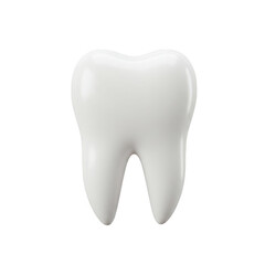 Dental health care single tooth model isolated on black background on transparent background
