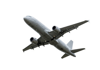 Fototapeta premium Airplane aviation travel transportation flight sky aircraft jet on transparent background