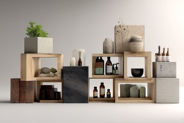 Sustainable Product Display with a Simple Style. Generative Ai
