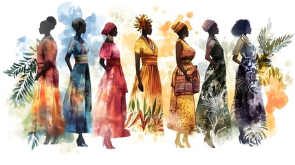 Fototapeta premium Vibrant ethnic fashion with plant-based dyes