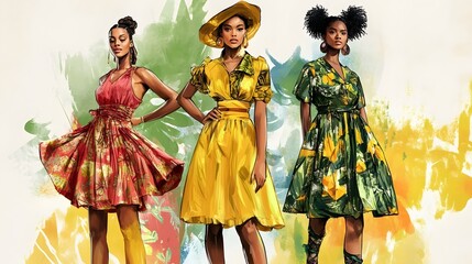 Fototapeta premium Ethnic fashion with plant-based dyes