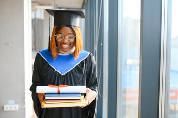 pretty african american university graduate
