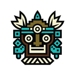 Mayan pattern design vector art