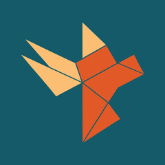 origami print pattern design vector art