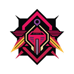 futuristic pattern design vector art