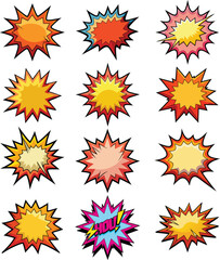 set comic bubble element