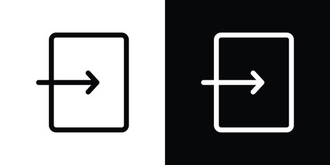 Fototapeta premium Sign out icon Design Template vector set for graphic work