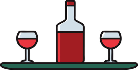 wine glass bottle drink