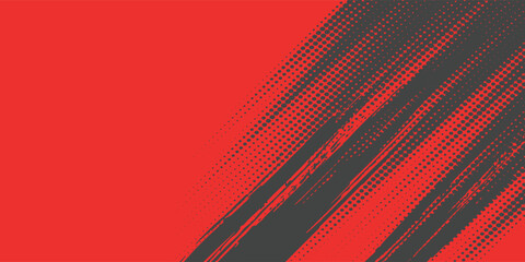 Black and Red Grunge Brush Background with Halftone Effect modern sport arts