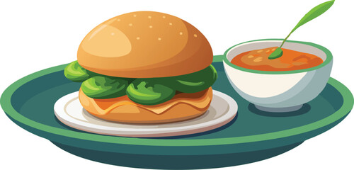 hamburger food cheese onion