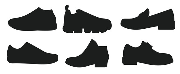 Obraz premium shoes silhouette isolated white background