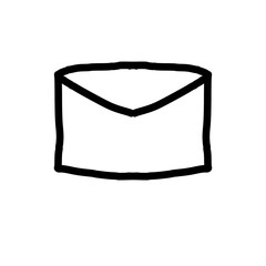 envelope isolated on white background