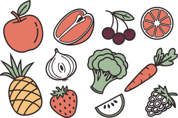 food set vegetable collection