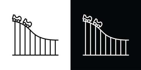 Roller coaster icon Design Template vector set for graphic work © Espinoza