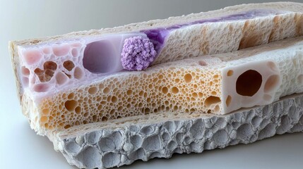 Exploring the Intersection of Nature and Medicine through a Symbolic Image of Bread and a Purple Flower
