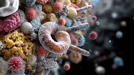 Exploring the Remarkable World of Spiral-Shaped Spirochete Bacteria Through High Magnification in Medical Laboratory Experiments