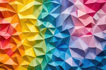 Obraz premium Abstract geometric pattern of colorful triangles