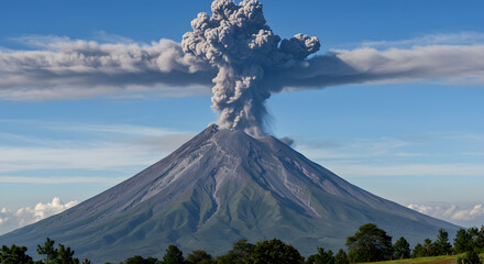 Obraz premium Volcanic Eruption: A Force of Nature's Power