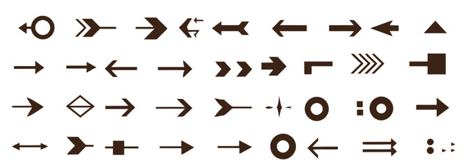collection arrows arrows with arrows pointing different directions.