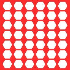 seamless pattern with red hexagons