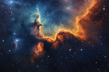 Obraz premium Colorful nebula in deep space