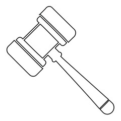 Fototapeta premium Judge's Gavel (Outline)