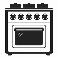 gas stove isolated on white background