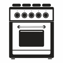 Obraz premium gas stove isolated on white