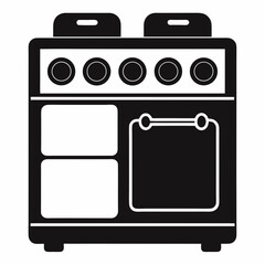 vector illustration of electric stove