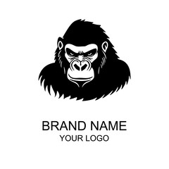 Black gorilla head.eps