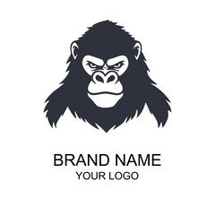vector gorilla silhouette, si...
