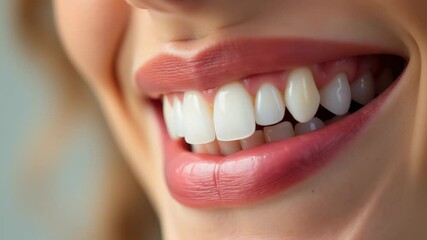 A detailed view of someone brushing their teeth, highlighting oral hygiene.