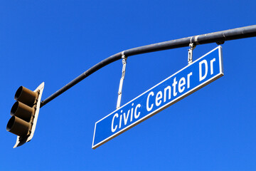 Street Sign for Civic Center Drive
