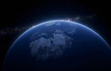 Obraz premium Earth From Space Perspective