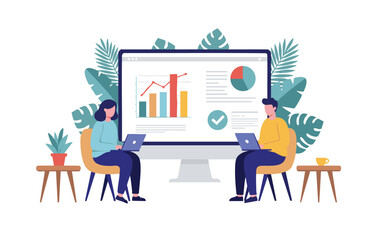 Data Analysis Collaboration Teamwork, Insights, and Strategic Growth Through Data-Driven Decisions