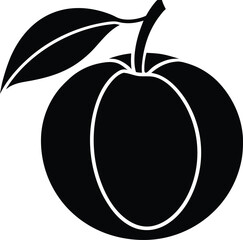 apricot vector icon.