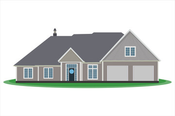House Vector illustration on isolated white background.