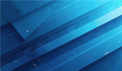 abstract Modern blue layered background with diagonal geometric shapes and smooth gradient .