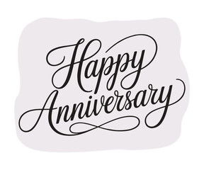 Elegant Happy Anniversary Script Lettering