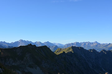 Fototapeta premium the alps and the beautiful blue sky