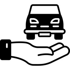 Valet Parking Solid Icon