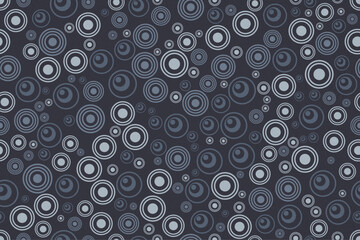 Repeating rings tracery seamless patterns featuring bold outlined circles in contrasting neutral shades