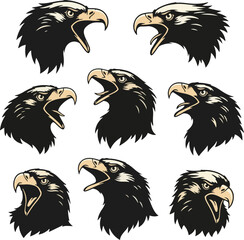 Eagle Head Group_Silhouette Vector_0007.eps