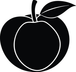 peach vector icon.