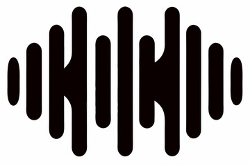 Creative Black Sound Waveform Vector Art for Music and Technology