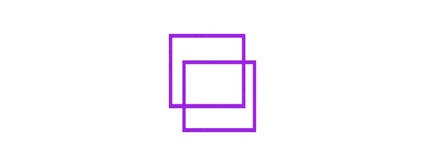 Square, rectangular shape, purple, collage rectangle made from paper, photo frame on transparent background.