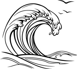 Naklejka premium Vector tribal tattoo design featuring an eagle silhouette, a powerful symbol of nature's art and vintage ornament