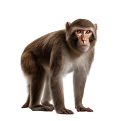 Naklejka premium Graceful Monkey on isolated background, generative ai