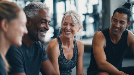 A group of people are smiling and laughing together